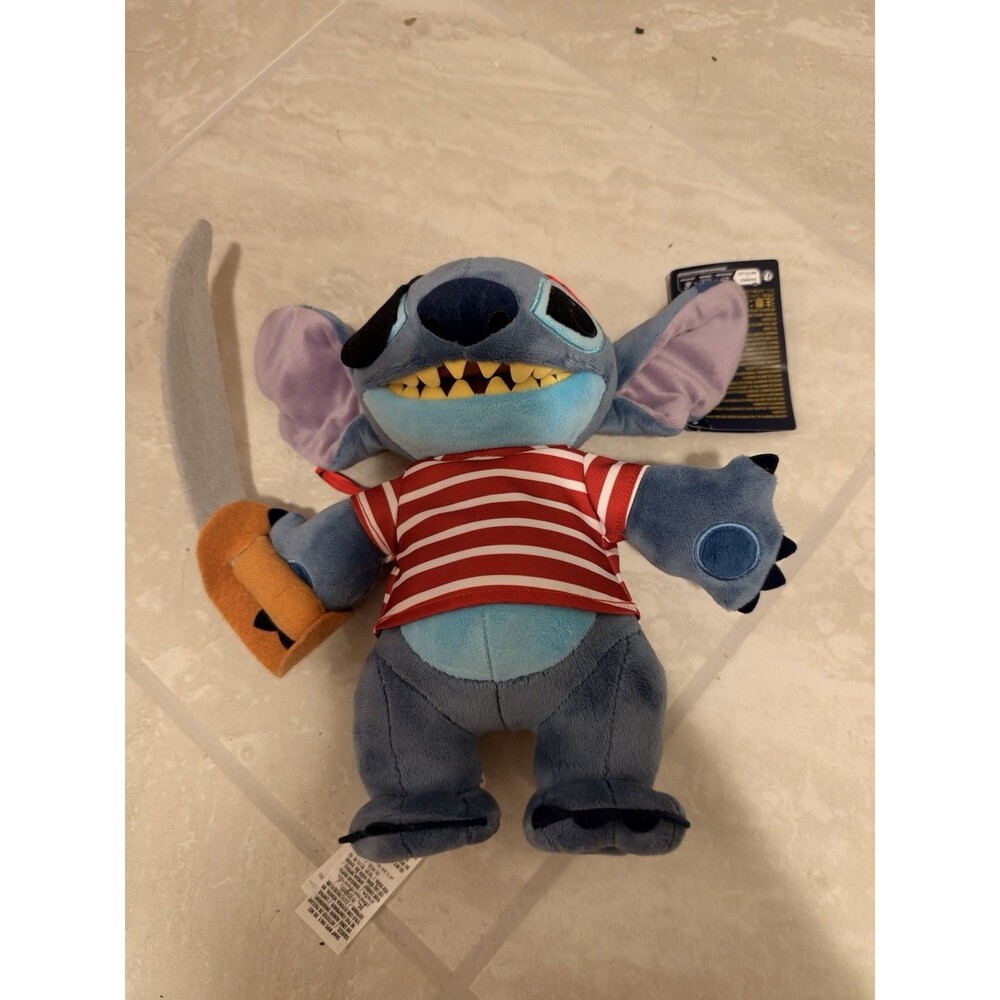 Disney Cruise Line Stitch Plush Pirate with eye patch and sword DCL